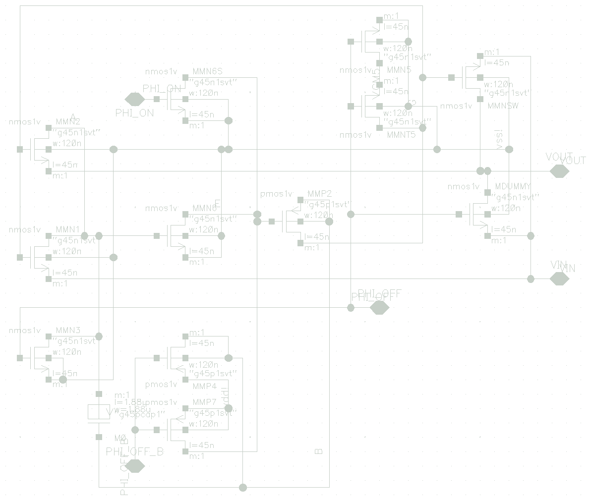 Dessouky-Kaiser bootstrapped switch schematic