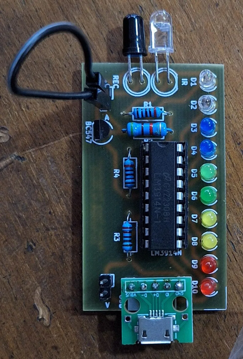 Fabricated proximity sensor board